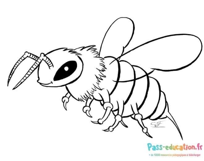 Abeille dessin enfant