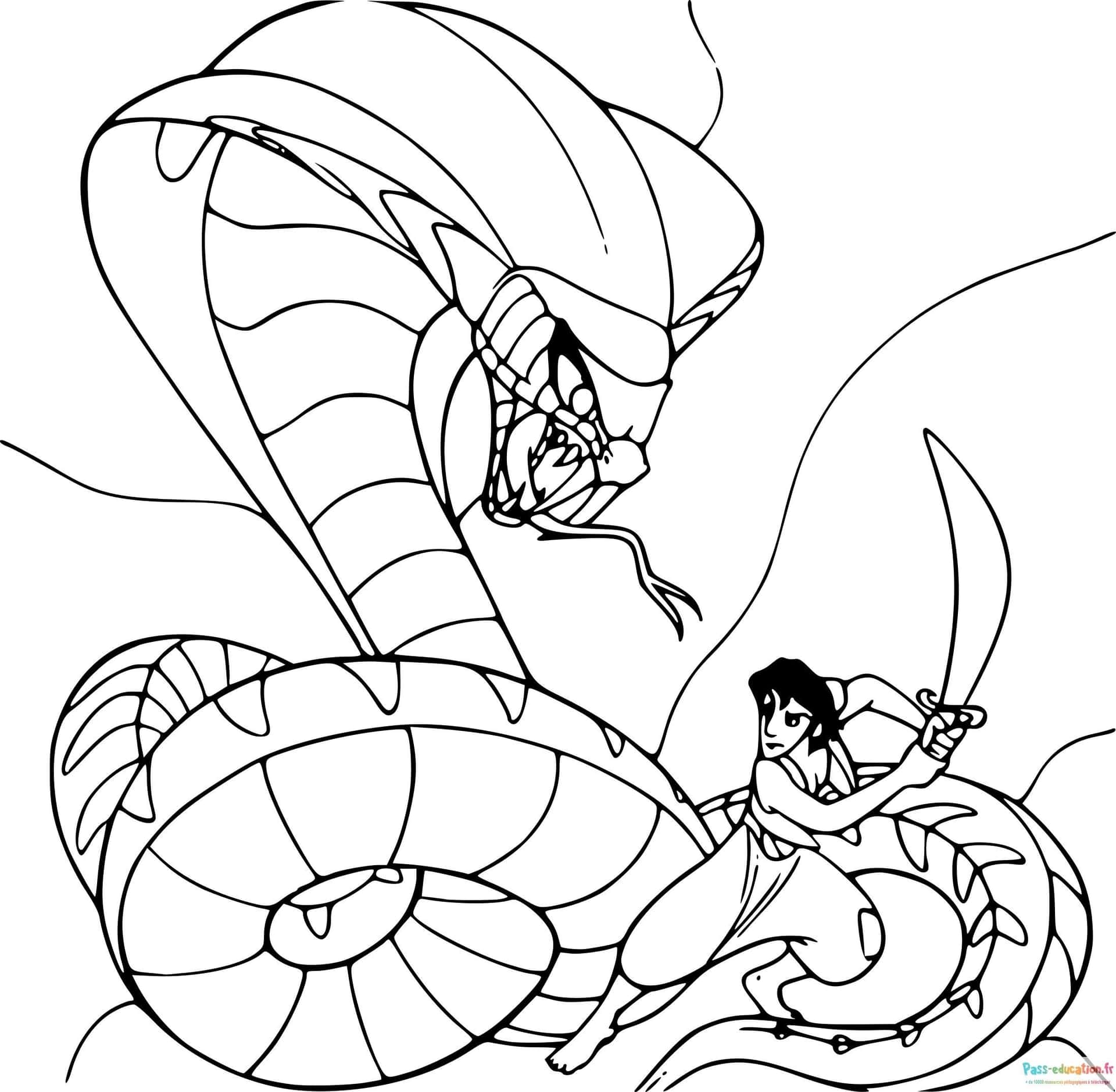 Aladdin contre serpent