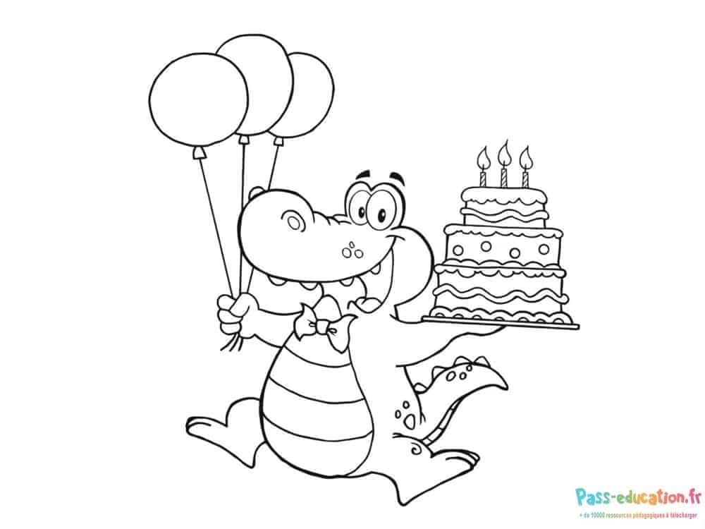 Fête d'anniversaire alligator