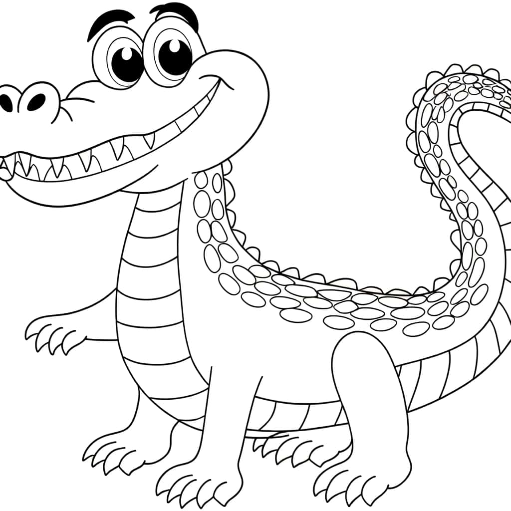 Alligator souriant