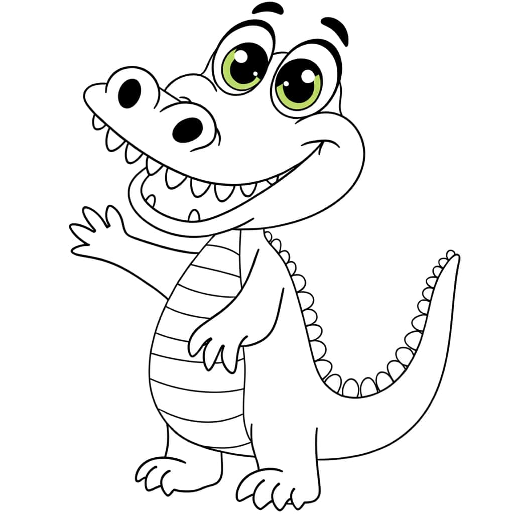 Alligator souriant