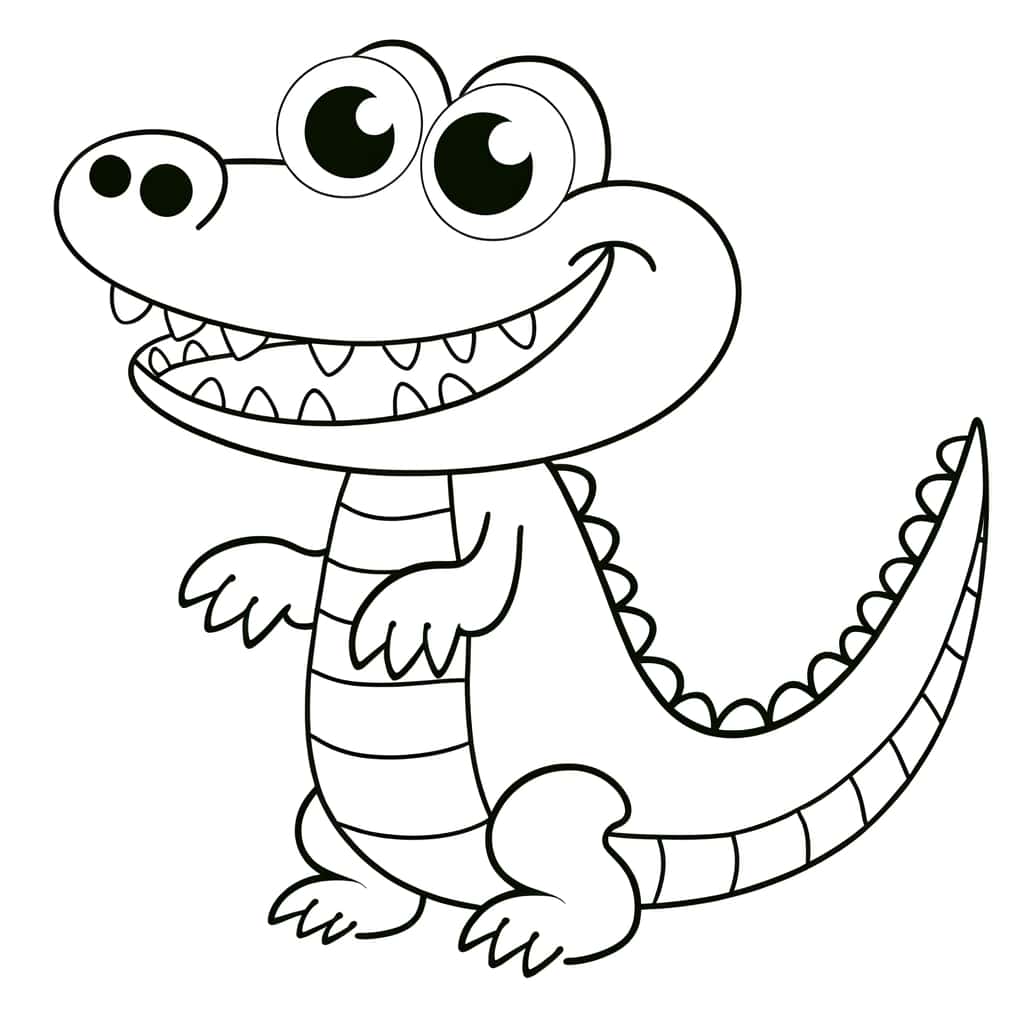 Alligator souriant