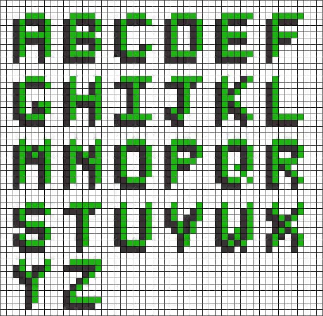 Alphabet pixelisé