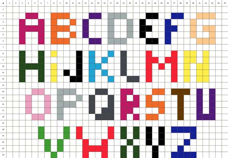 Alphabet coloré