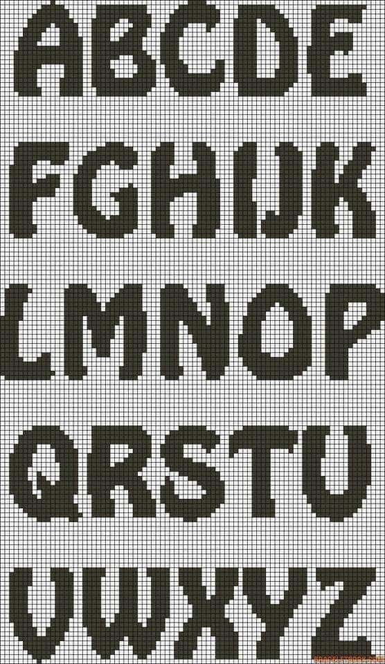 Alphabet pixelisé