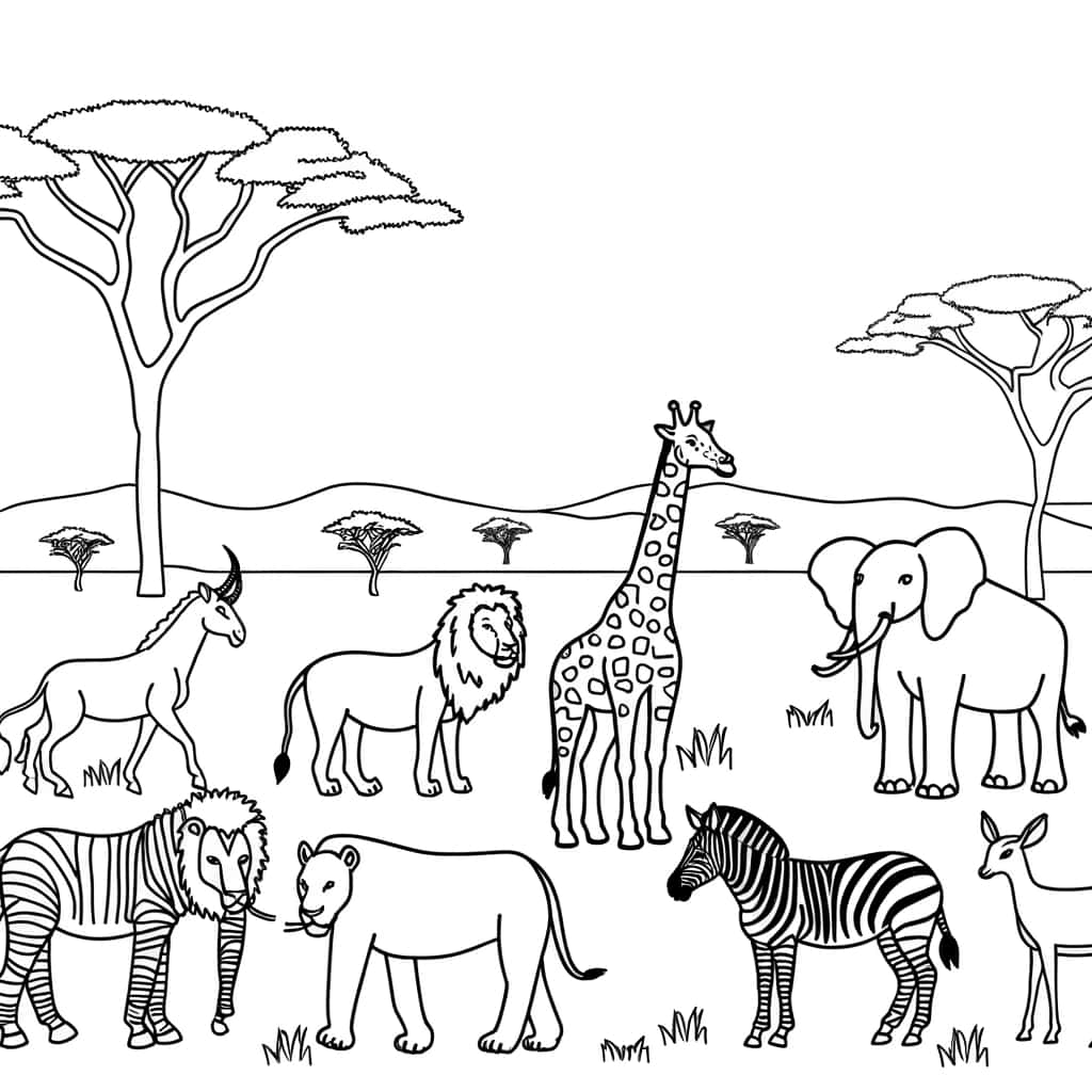 Animaux de la savane