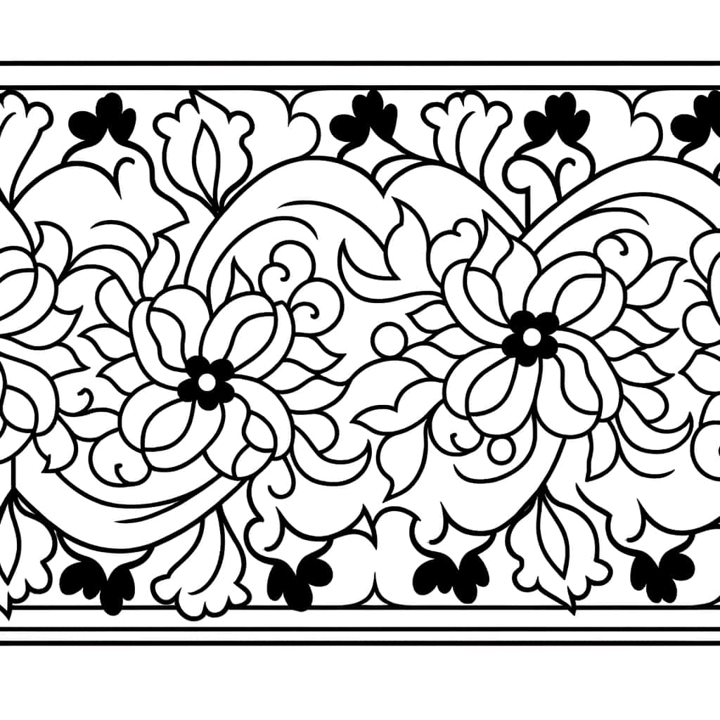 Motifs floraux arabesques