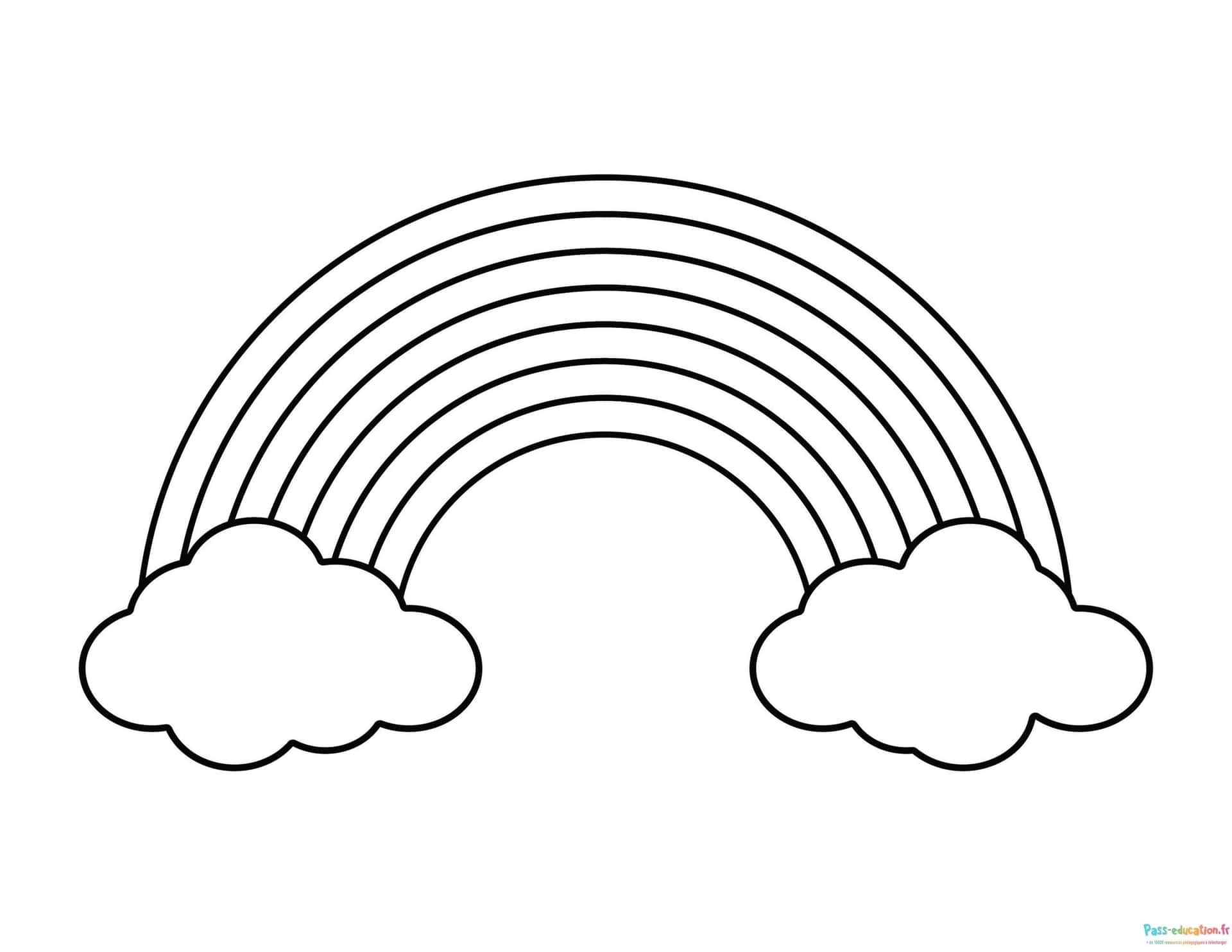 Arc-en-ciel et nuages