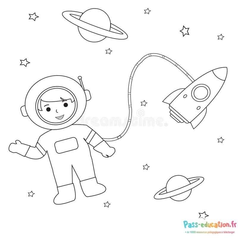 Astronaute et fusée