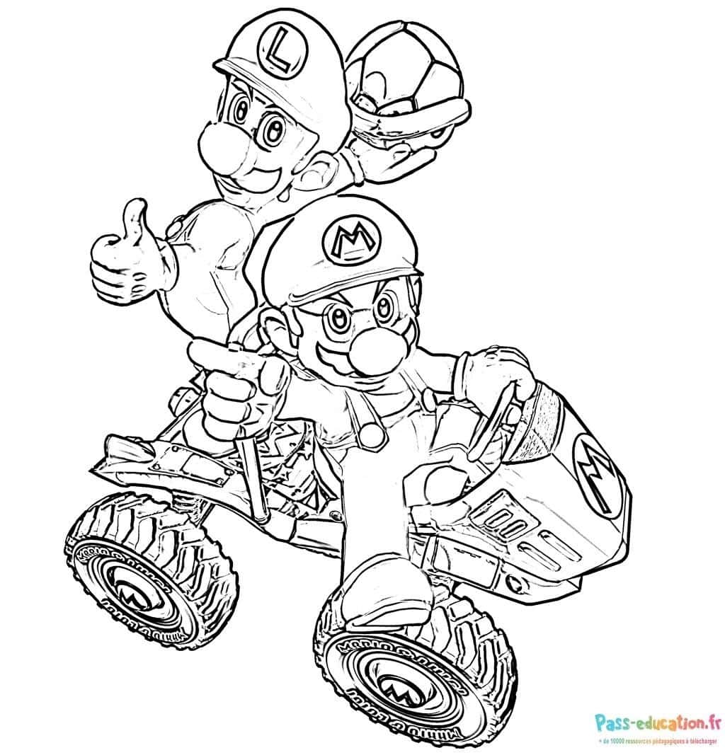 Mario et Luigi en Kart