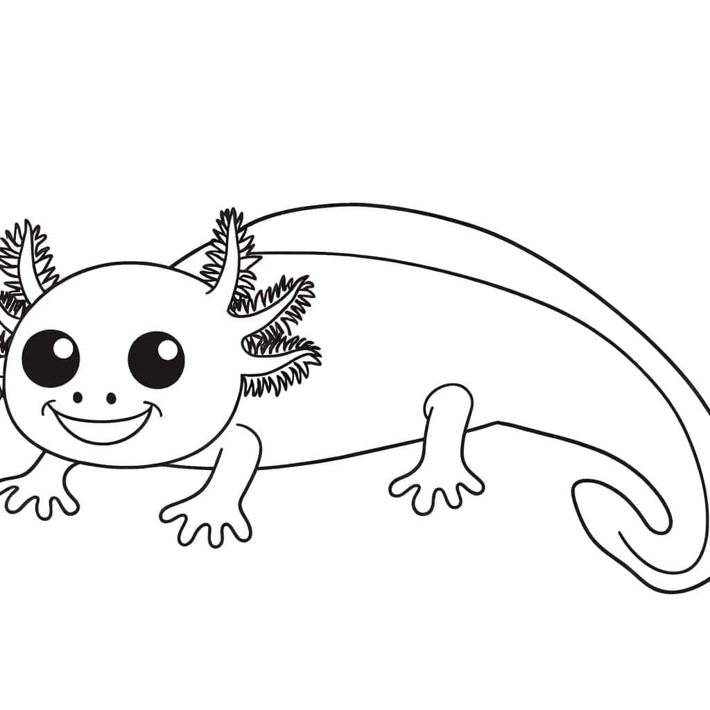 Axolotl souriant