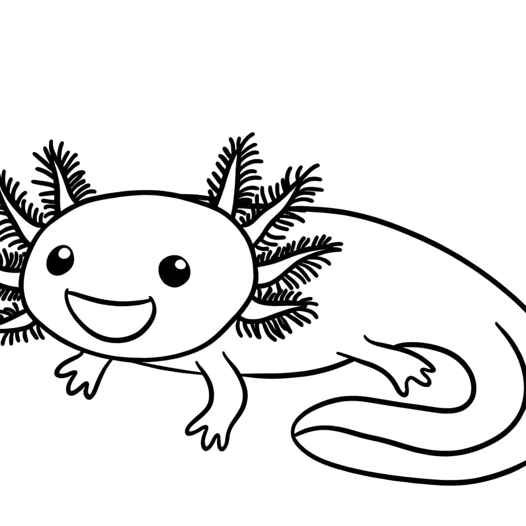 Axolotl souriant