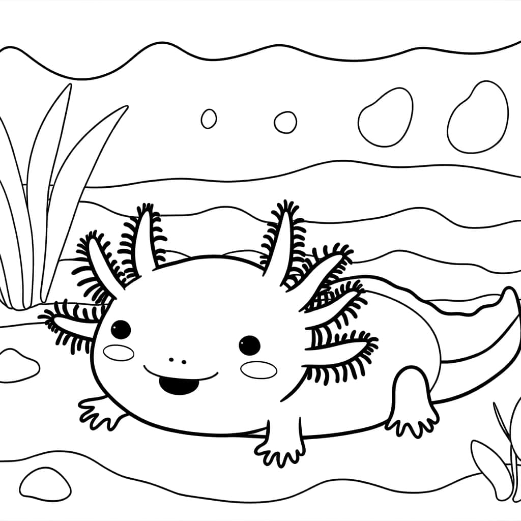 Axolotl souriant