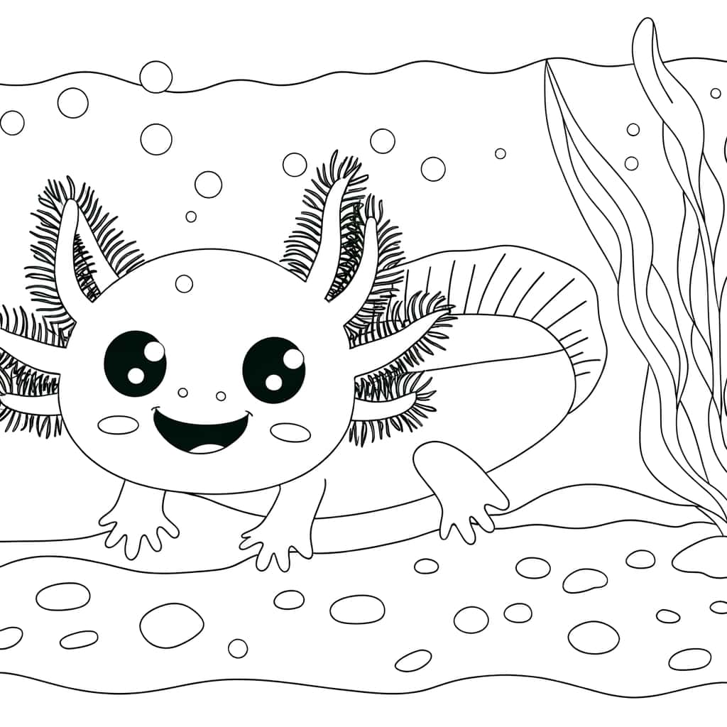 Axolotl souriant