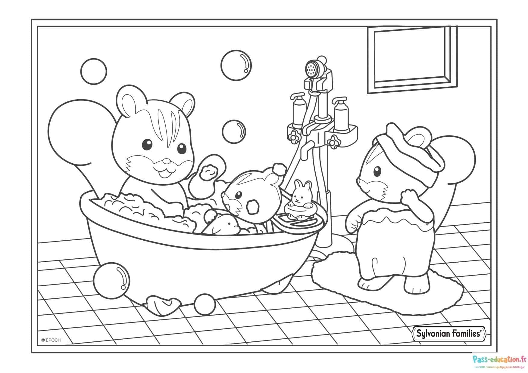 Bain moussant Sylvanian gratuit à imprimer