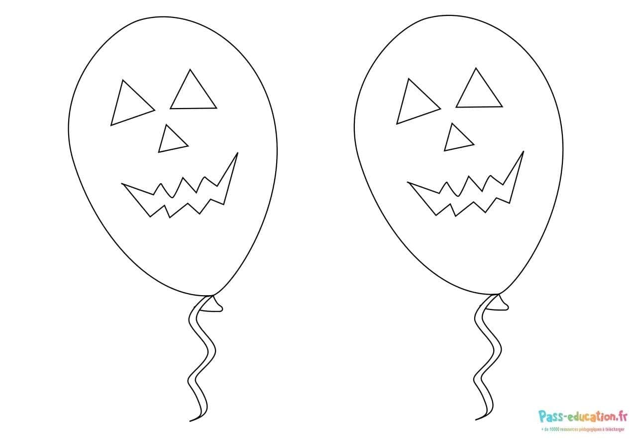 Ballons Halloween effrayants gratuits à imprimer