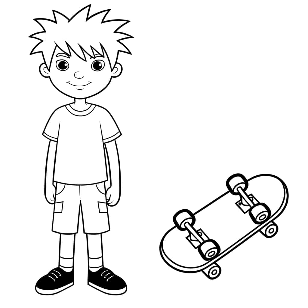 Bart avec skateboard