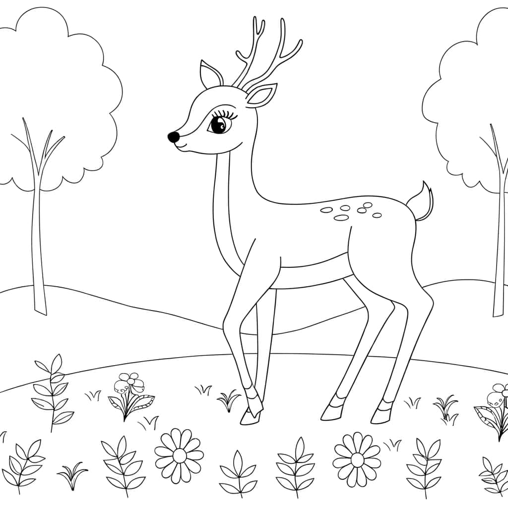 Biche en forêt