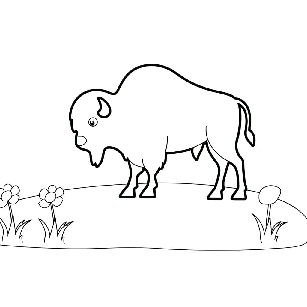 Bison dans la prairie