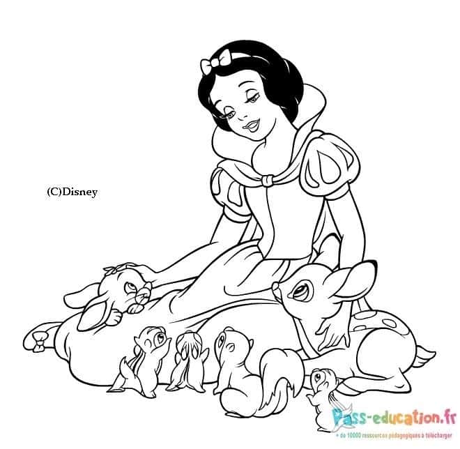 Blanche Neige et animaux