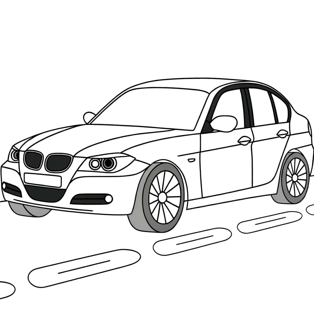 BMW détaillée gratuite à imprimer pour coloriage