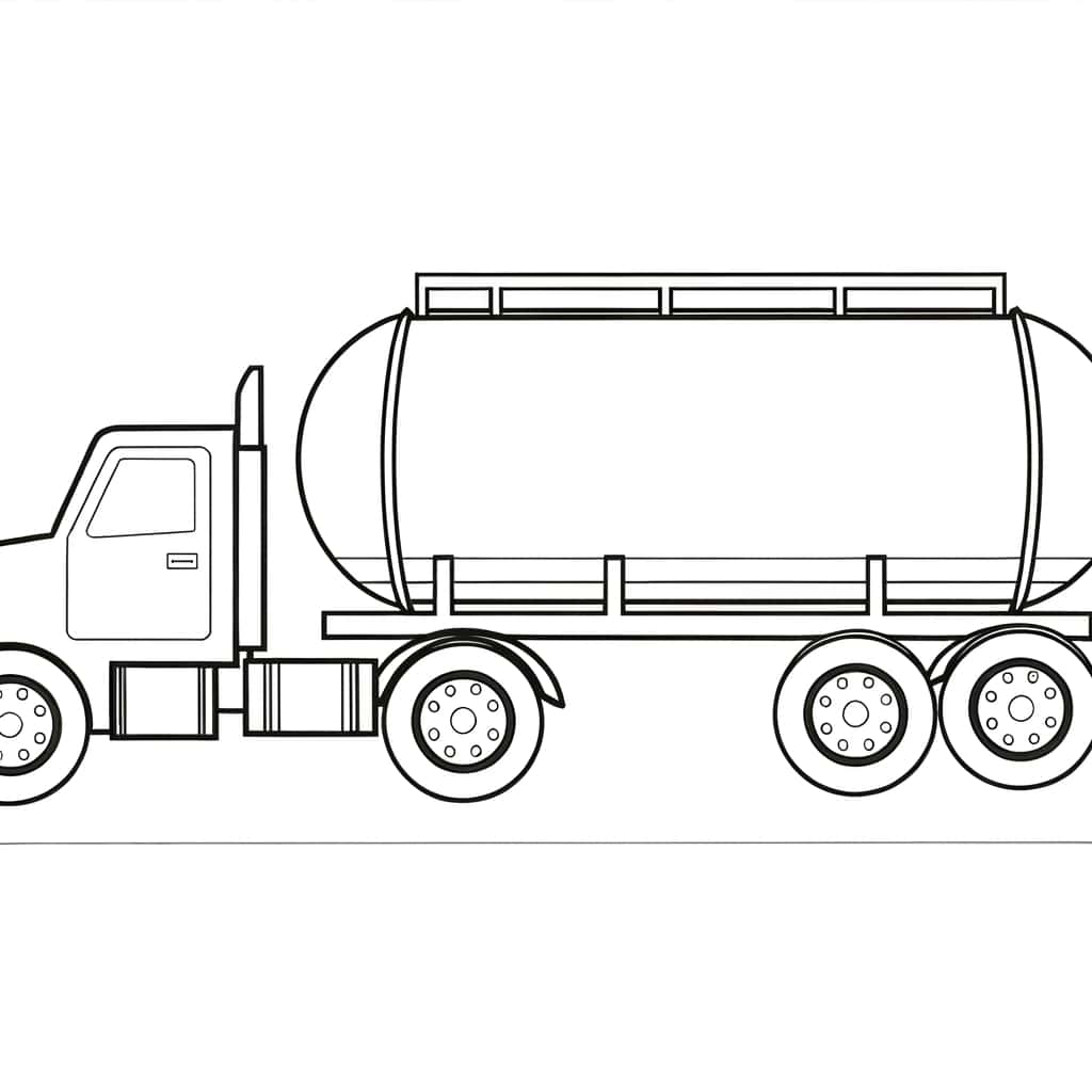 Camion citerne détaillé gratuit à imprimer