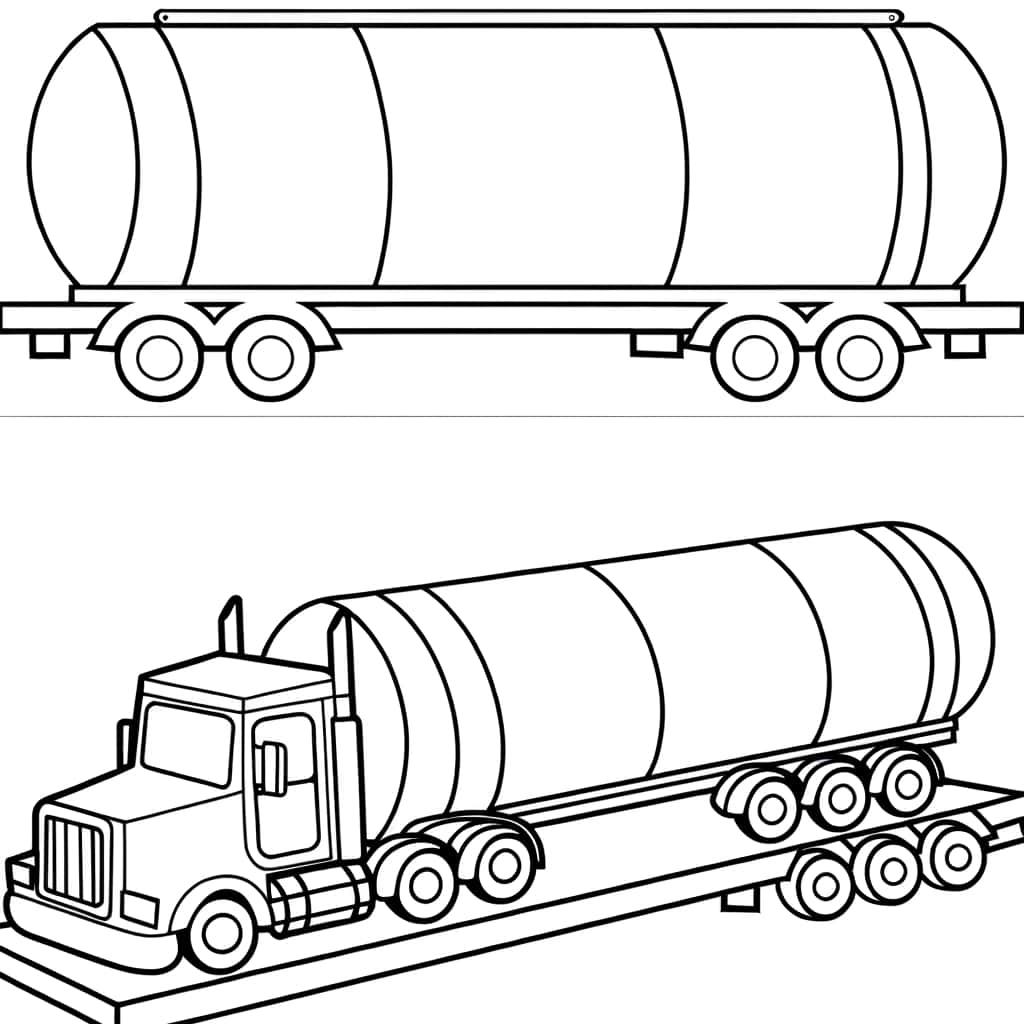 Camion citerne détaillé gratuit à imprimer