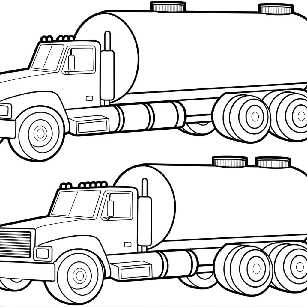 Camion citerne détaillé gratuit à imprimer