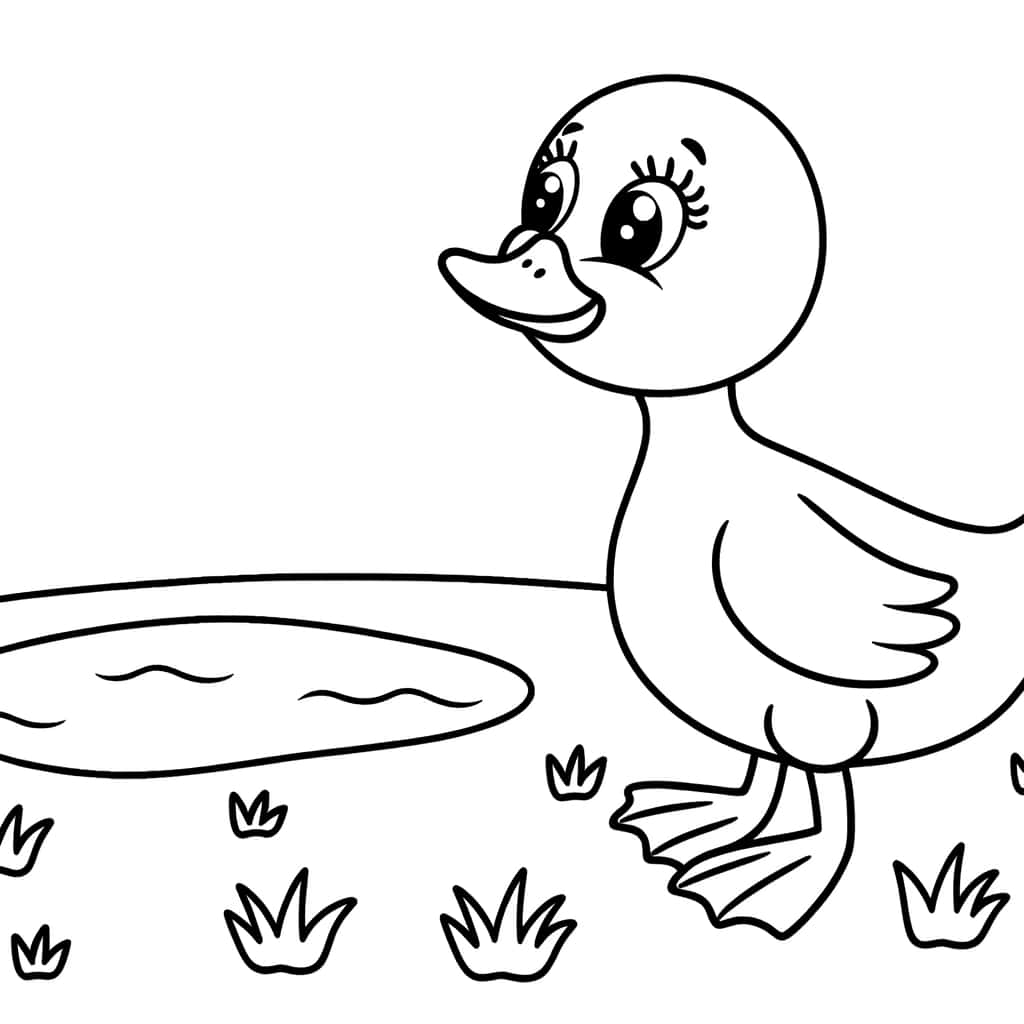 Canard au bord de l'eau