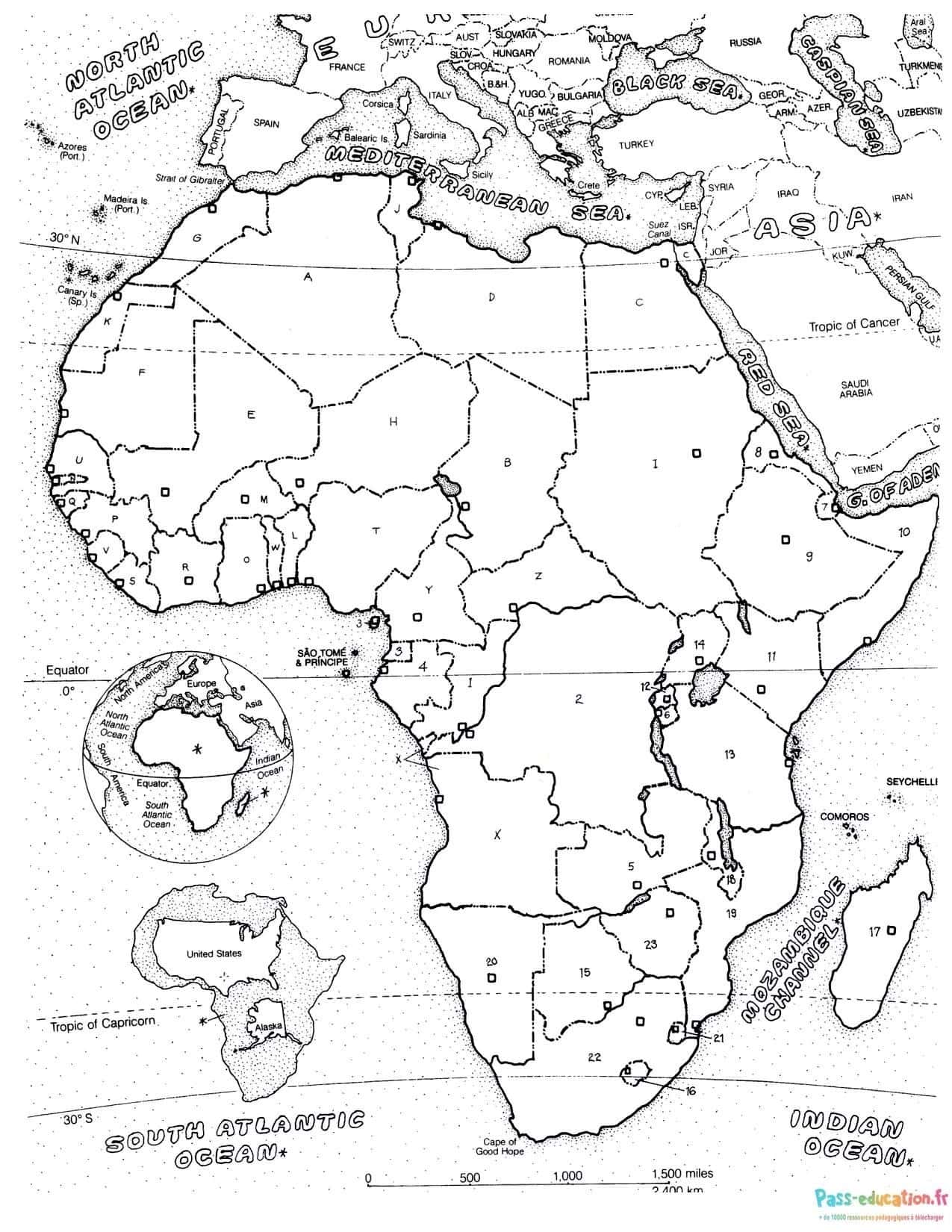 Carte d'Afrique