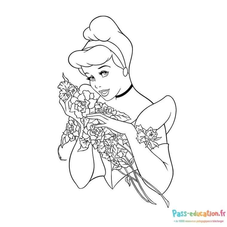 Cendrillon et fleurs