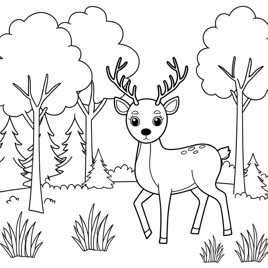 Cerf en Forêt