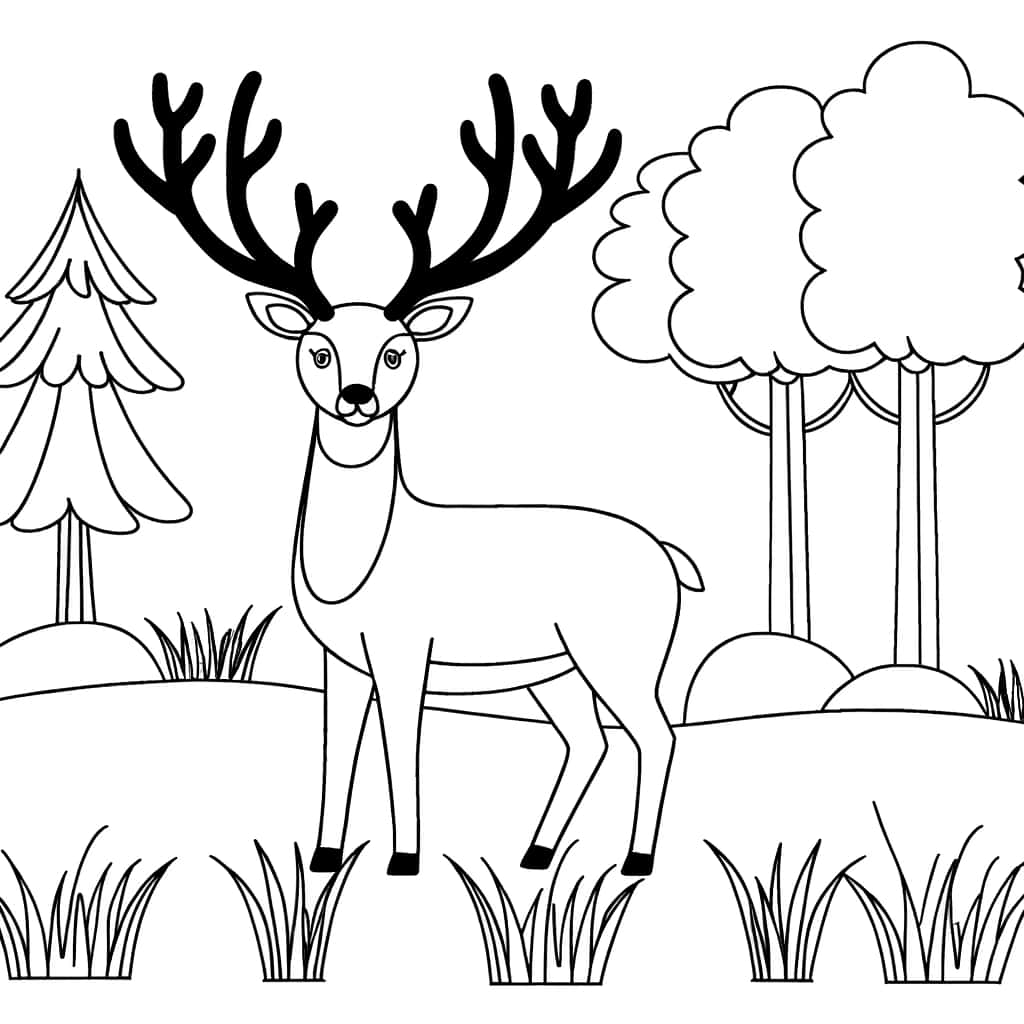 Cerf dans la forêt