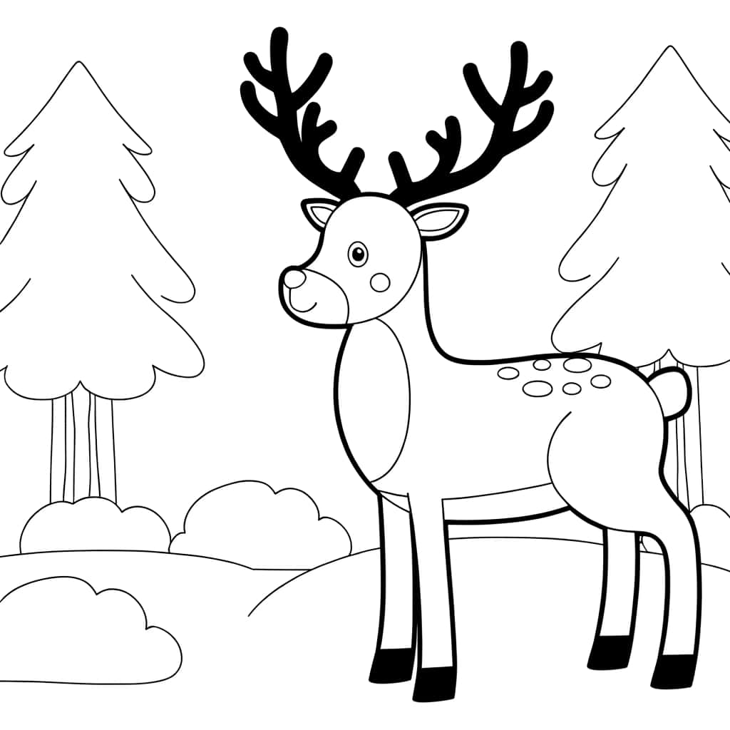 Cerf dans la forêt