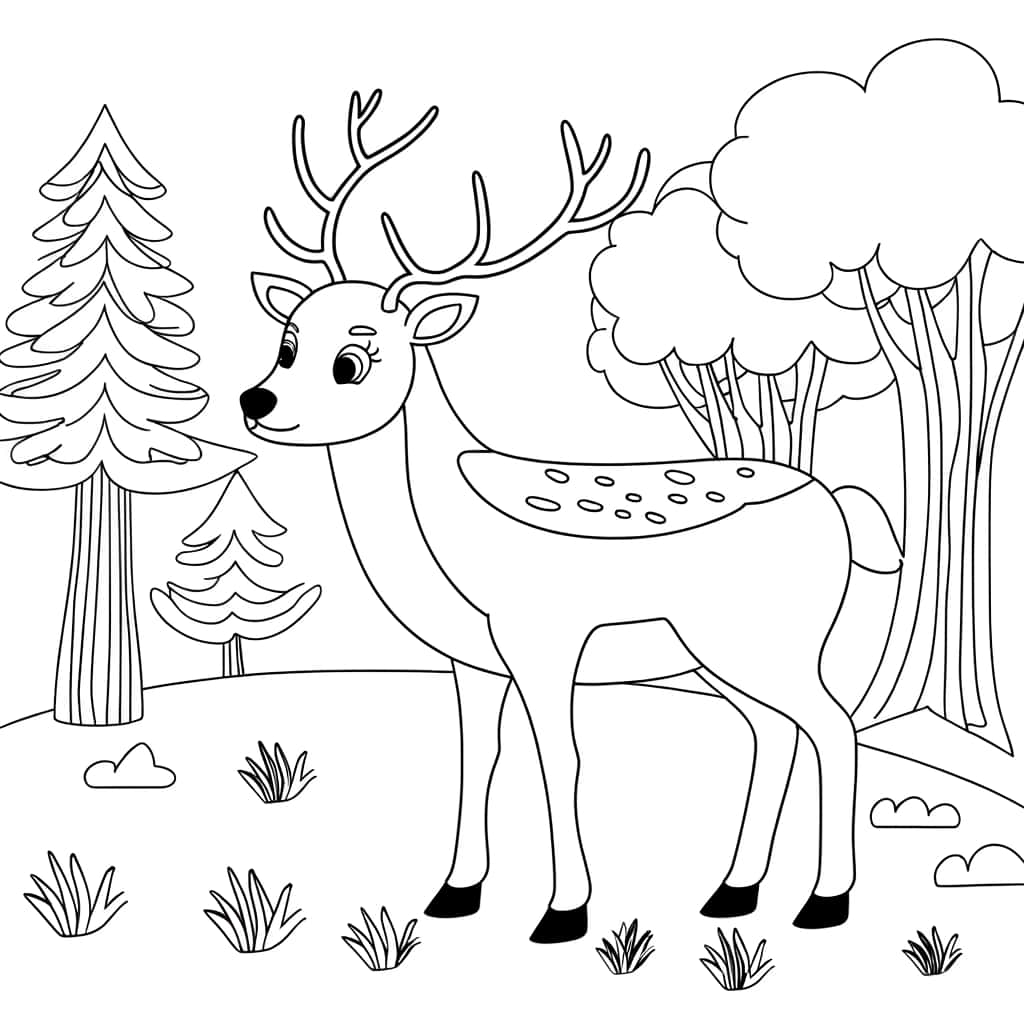 Cerf dans la Forêt