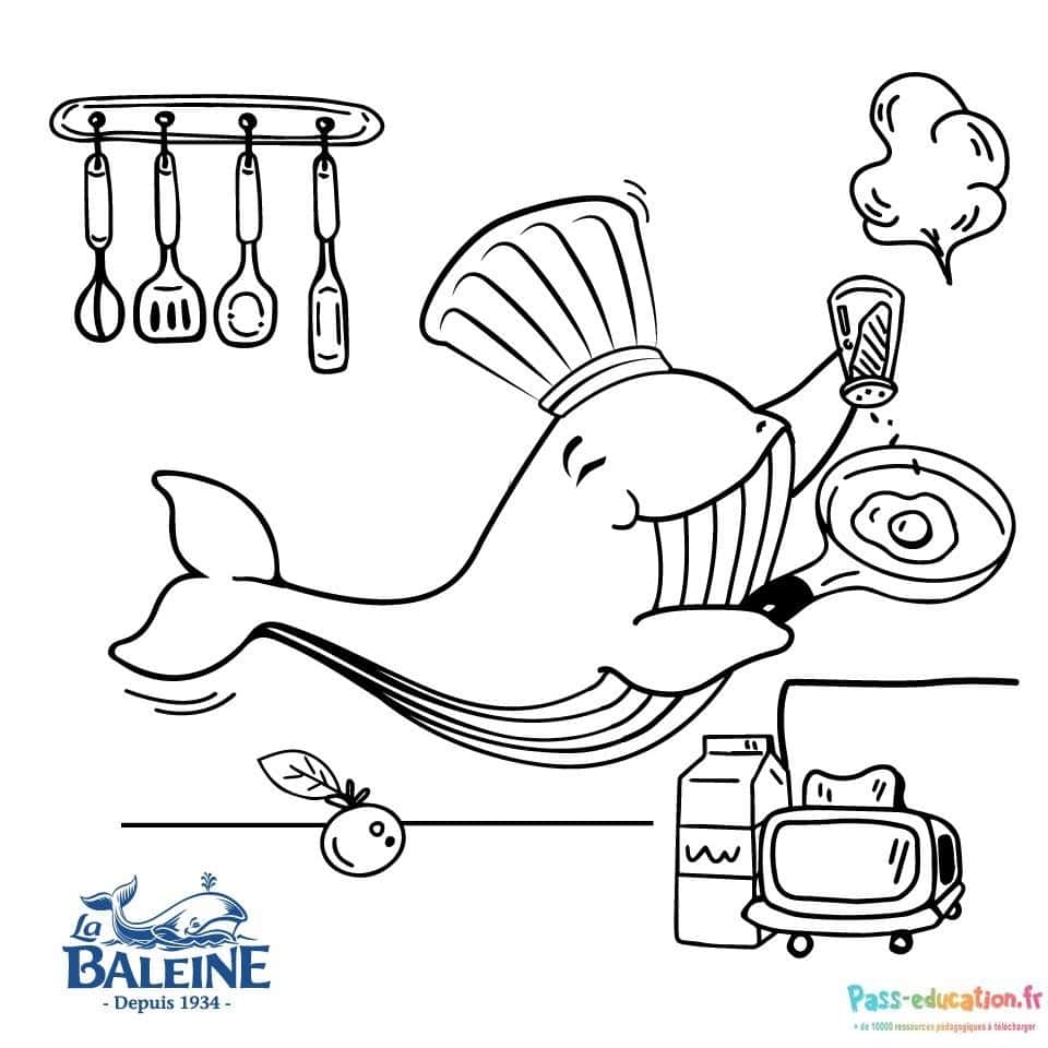 Chef baleine cuisinier