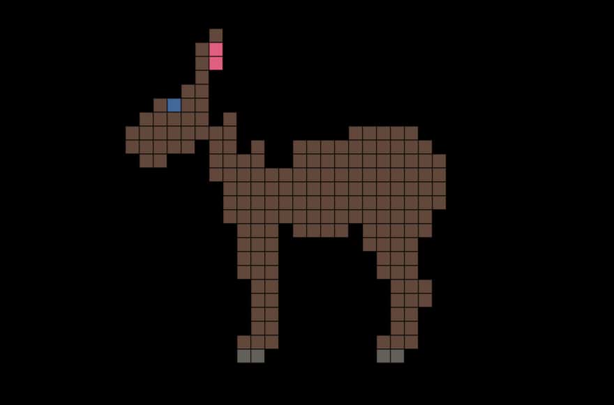 Cheval en pixels