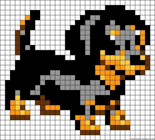 Chien pixelisé