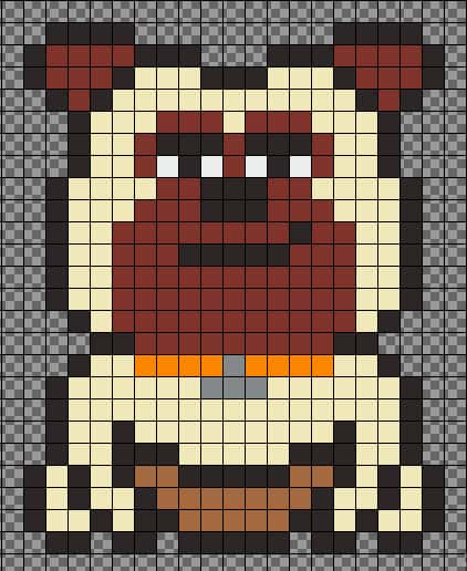 Chien pixelisé