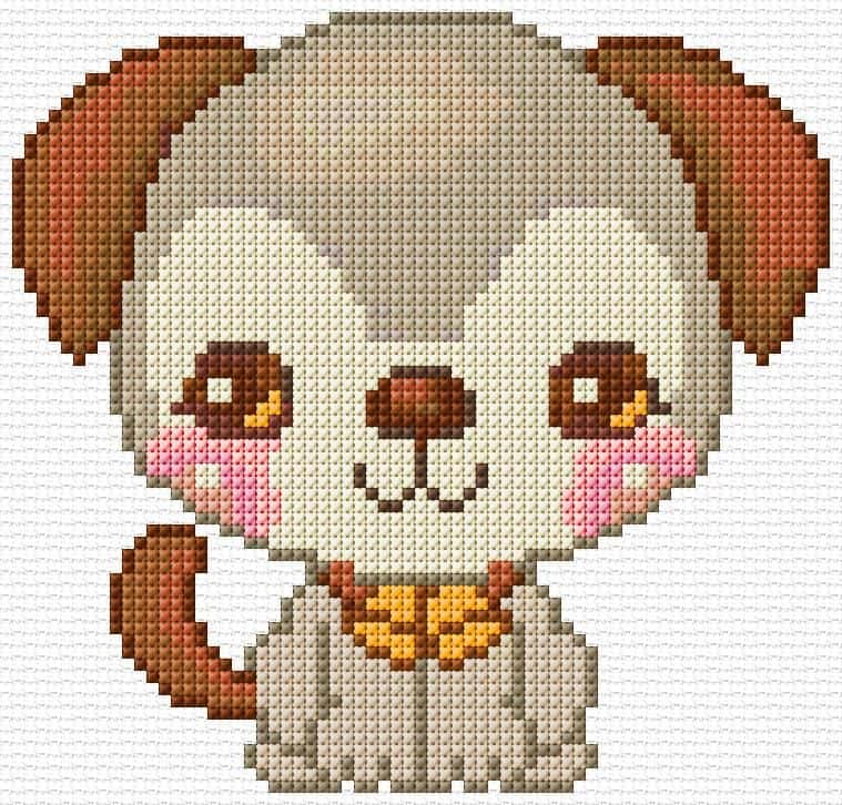 Chiot pixelisé