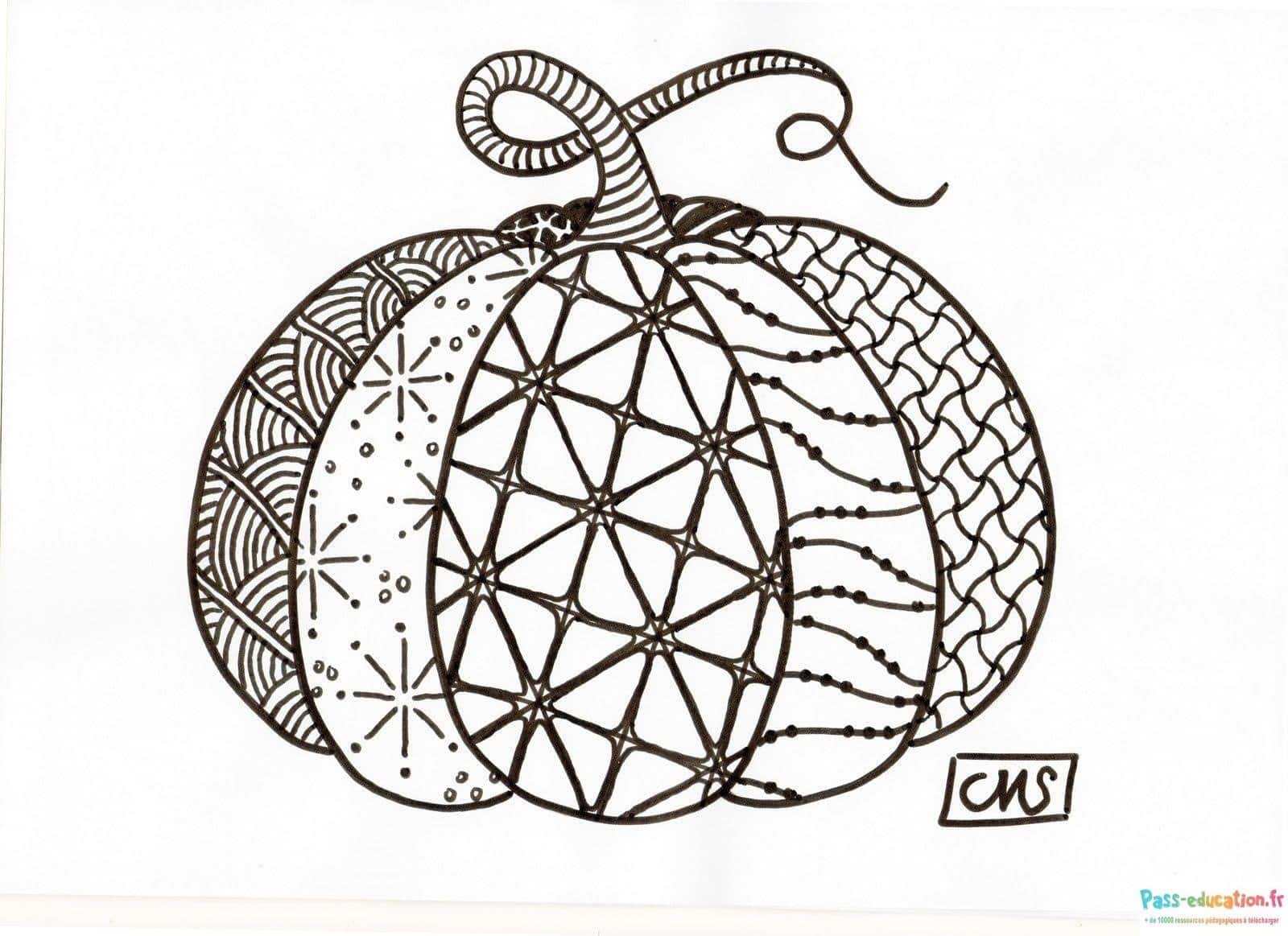 Citrouille Zentangle