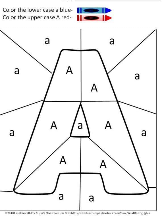 Coloriage alphabet A gratuit à imprimer