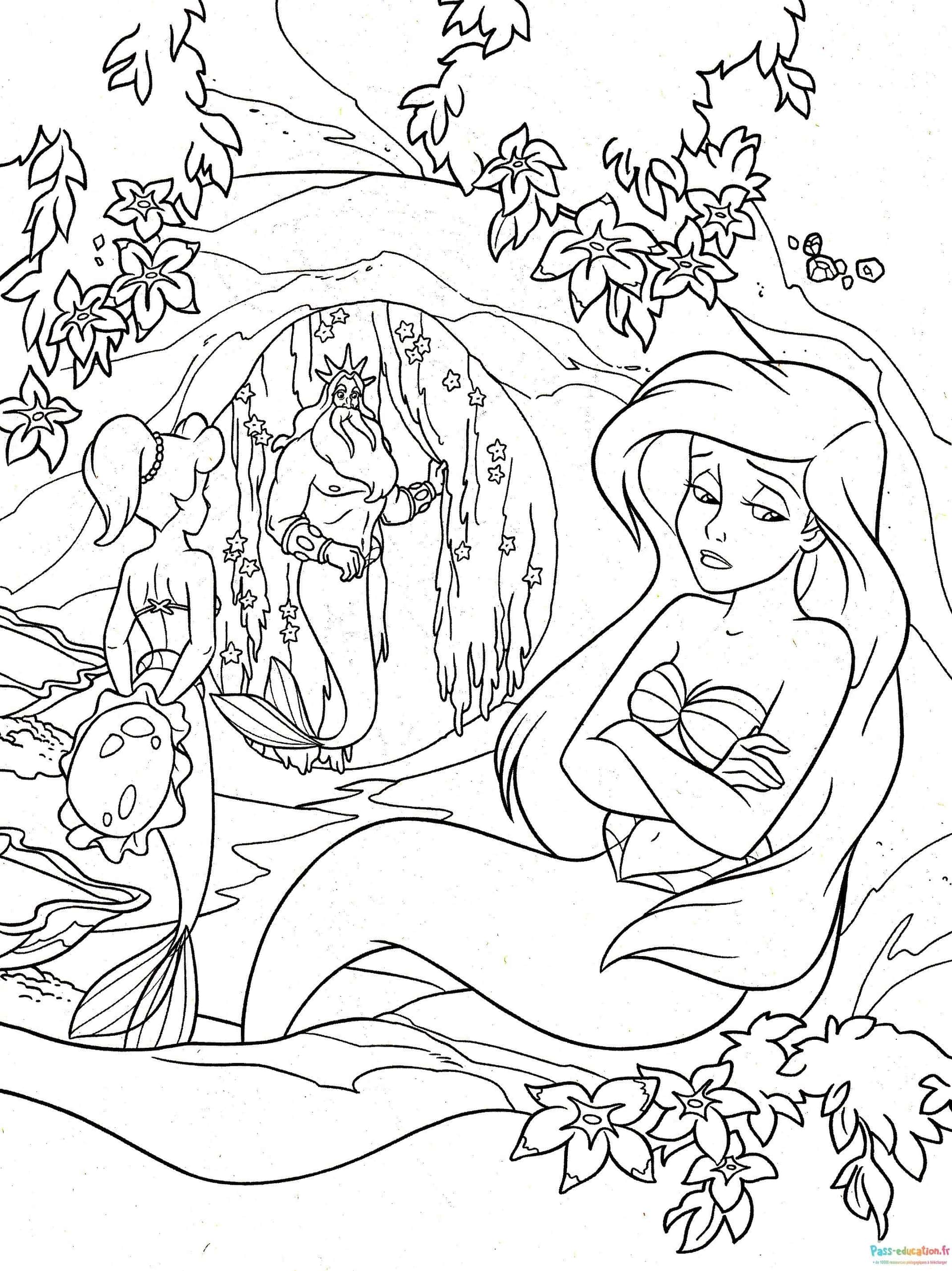 Coloriage aventure sous-marine gratuit à imprimer