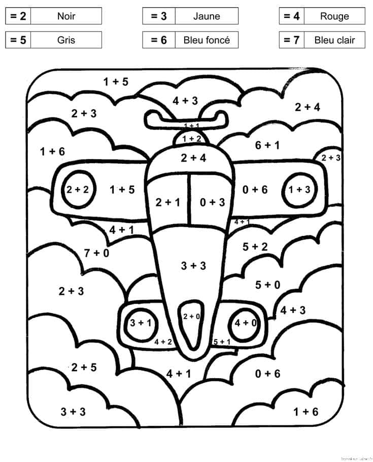 Coloriage avion de chasse gratuit à imprimer