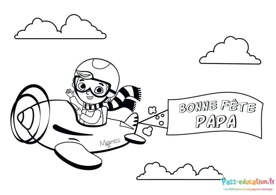 Avion de papier pour papa