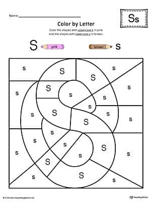 Coloriage éducatif lettre S gratuit à imprimer