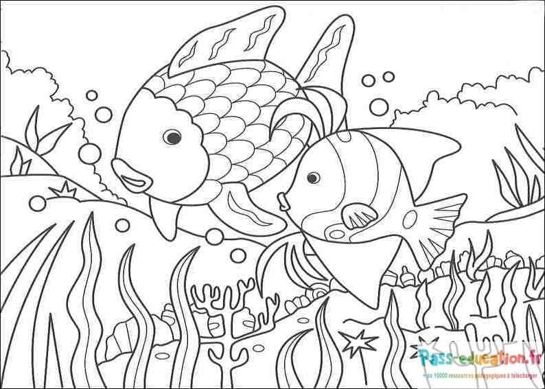 Coloriage fonds marins gratuit à imprimer