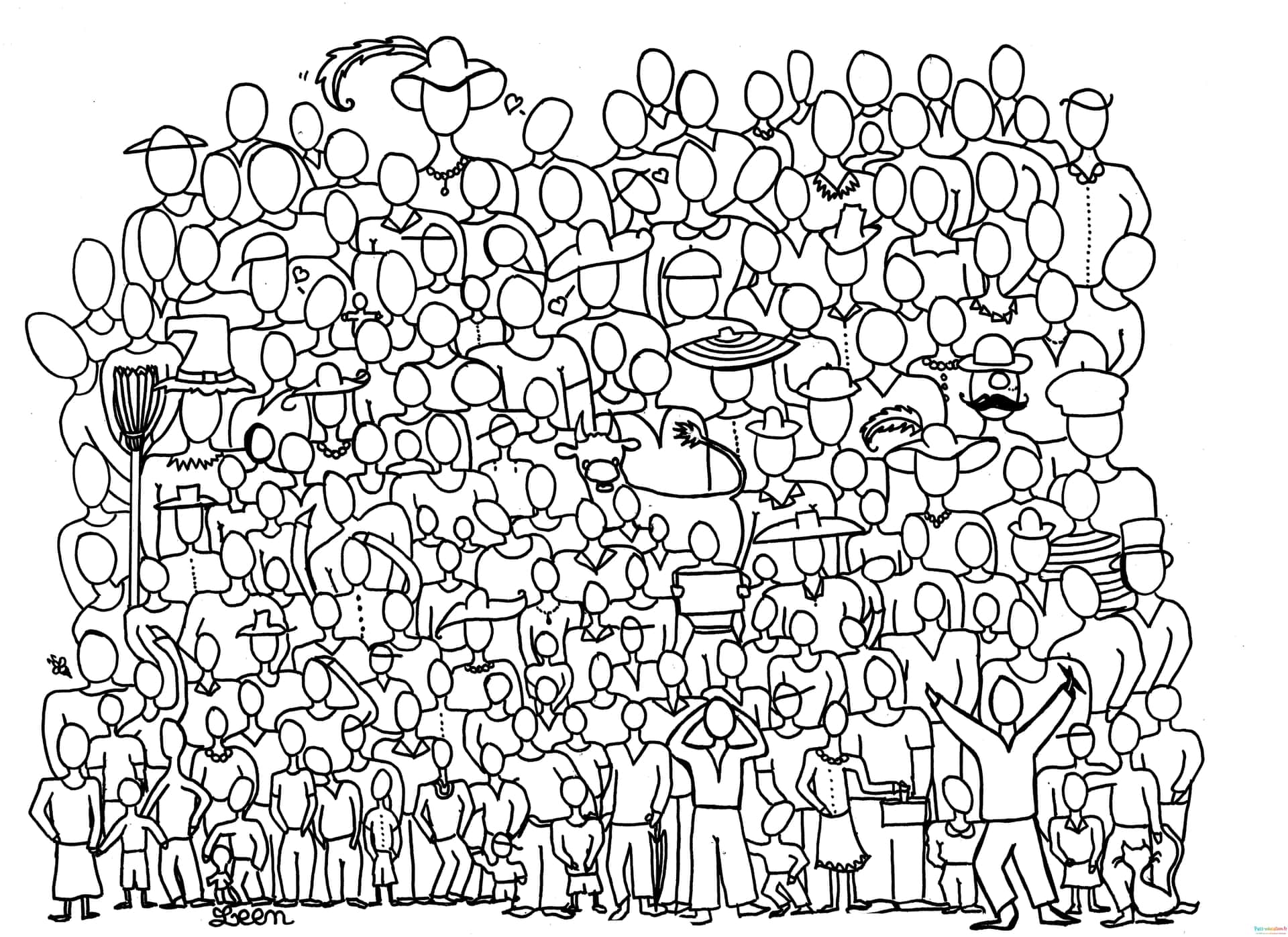 Foule de personnages