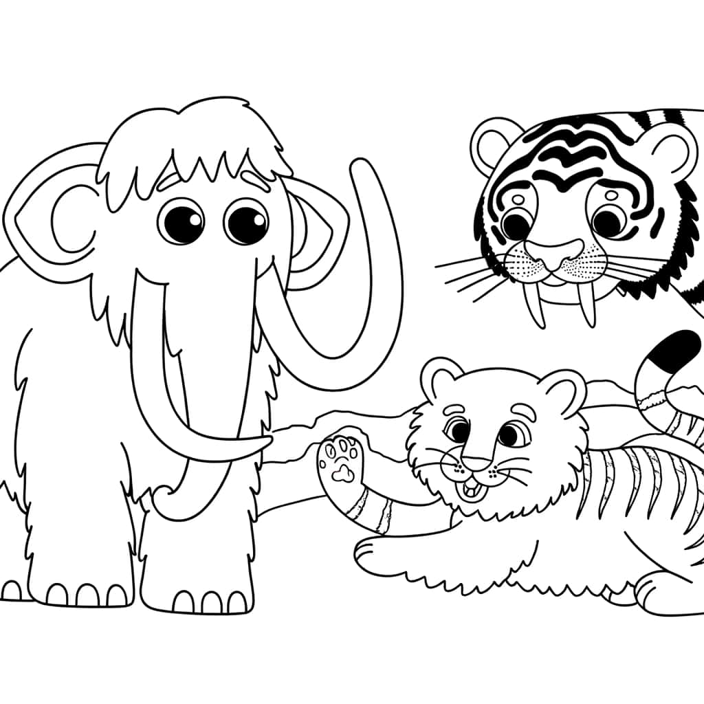 Coloriage gratuit animaux jungle à imprimer