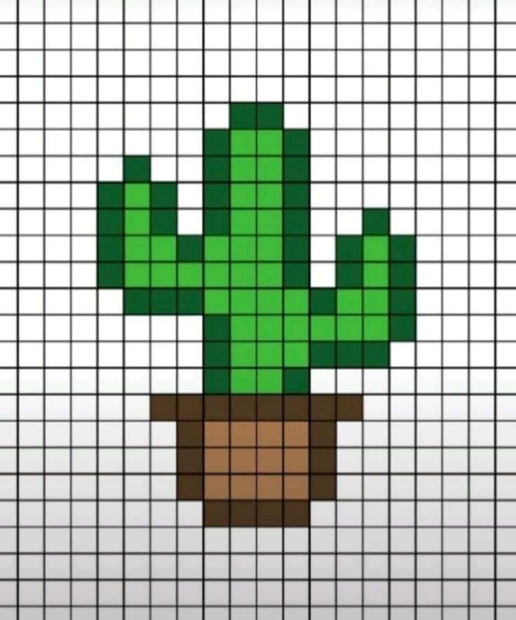 Cactus pixelisé